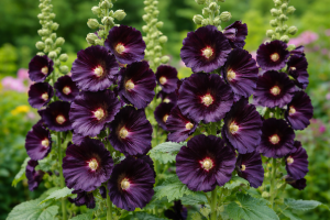 Topolovka růžová (Alcea rosea) NIGRA