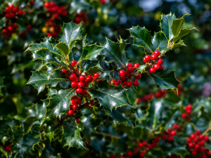 Cesmína ostrolistá (Ilex aquifolium)